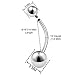 BanaVega 2PCS Surgical Stainless Steel Internally Threaded Belly Rings 14 Gauge Non Dangle Navel Bars Piercing Jewelry See More Sizes (2pcs 14mm ring)
