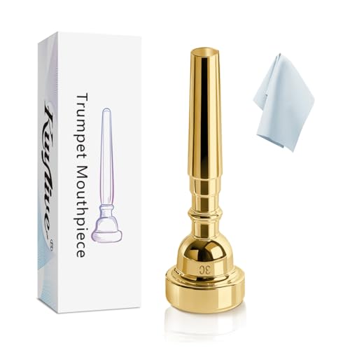 Kuylive 3C Trumpet Mouthpiece for Professionals, Gold Plated Trumpet Accessories Compatible with...