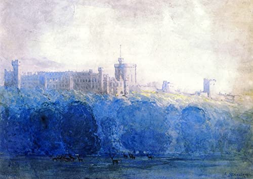 Château de Windsor poster par Arthur Streeton impression sur toile salon 60x90cm