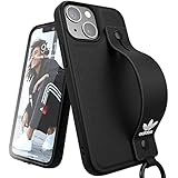 アディダス iPhone13miniケース ハンドストラップケース ブラック FW21 デザイン [adidas iPhone 13 mini カバー black Handstrap]