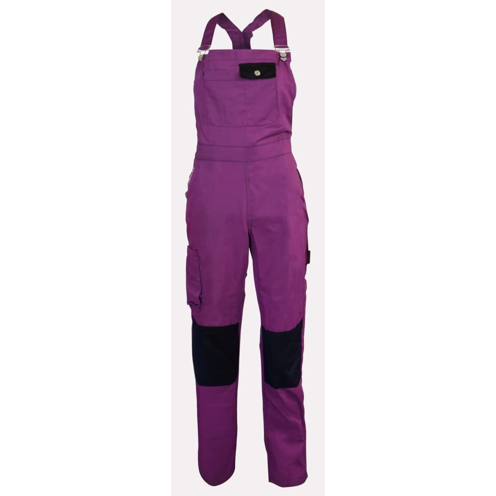 Moda Seguridad Mono de trabajo, morado y negro, 42