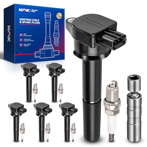 Image of KAX Ignition Coils & Spark Plugs Set Fit for MIT Endeavor, Galant | (w /tool) Endeavor 2004-2008, Galant 2004-2007 3.8L UF481