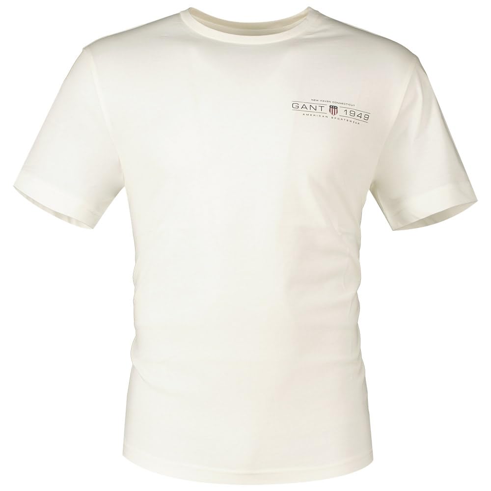 GANT Printed Graphic SS T-Shirt, Eggshell, L