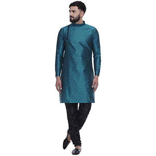 Image of Veera Paridhaan Men's Ethnic Jacquard Printed Long Straight Kurta