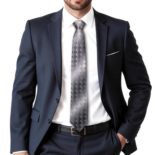 Image of Dubulle Mens Tie and Lapel Pin Paisley Striped Floral Necktie for Men Pocket Square Cufflinks 4PCS Set Wedding Party
