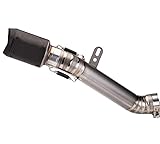 D'échappement Moto 1 Ensemble d'accessoires de Moto à Enfiler Escape 60MM Tuyau de Liaison intermédiaire avec Embouts de Silencieux pour RSV4 2009 2015 rsv4