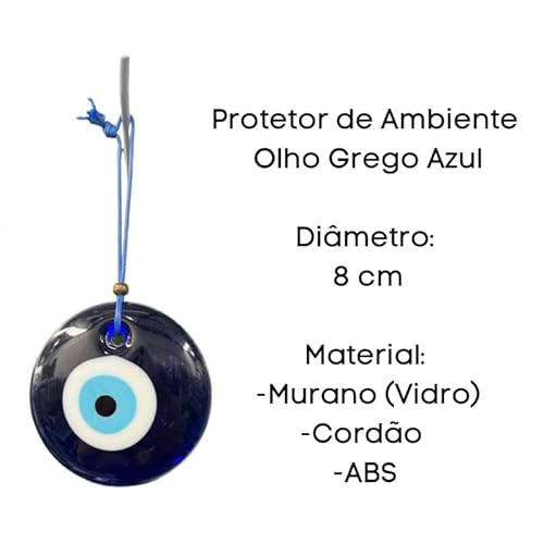 META ATACADO, Protetor Ambiente e Carro Proteção - Escolha o Modelo Cor:Olho Grego Azul 8 cm Murano