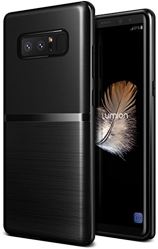 Galaxy Note 8 Case, Ultra Slim Thin Fit Protective Armor Defender TPU Cover Flexible Lightweight Anti-Slip Bumper for Samsung Galaxy Note 8 (2017) by Lumion (Pro-fit - Black)