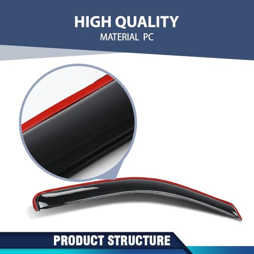 Image of PIT66 in-Channel Ventvisor Window Deflectors and Sun Visors 4 Pcs