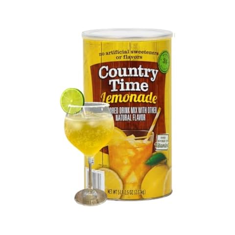FAVSTOCK Powdered Lemonade Drink Mix- CountryTime Refreshing Lemonade Mix Powder Drink with Natural Flavor - Packaged in Resealable Canister,62.5 oz Cover