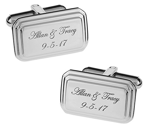Mancuernillas de plata personalizadas con grabado miniatura 2
