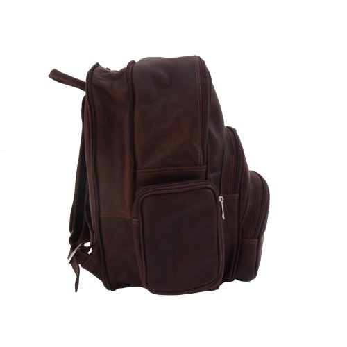 Piel Leather Expandable Backpack, Chocolate, One Size #TOP4