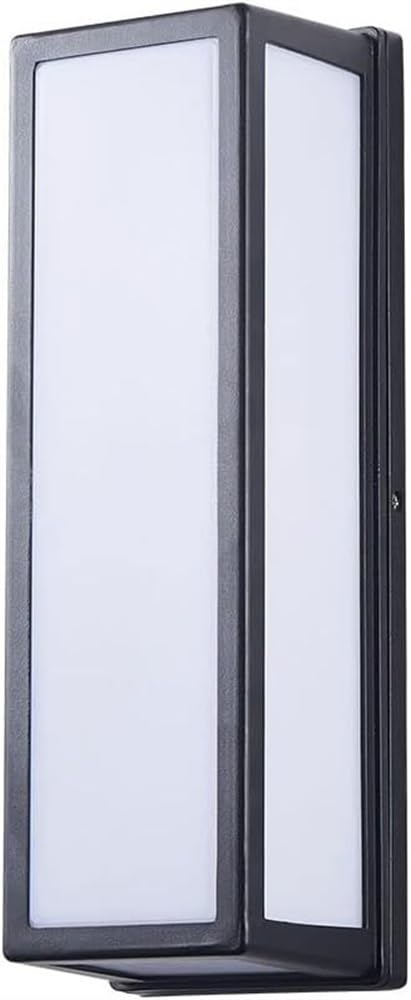 Aplique de pared LED exterior impermeable IP65 rectangular aluminio iluminación porche patio 8