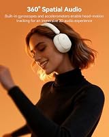 Active Noise Cancelling Headphones 120H Playtime Bluetooth 6.0 Wireless Headphones with Power Display & 6-Mic ENC Calls, 360° Spatial Audio Over Ear Headphones Foldable Headset for Travel Office Game — image 5