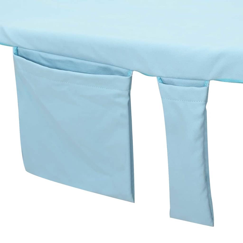 Ręczniki do opalania 2 szt. niebieskie 210 x 75 cm poliester poliamid Soft-Touch szybkoschnące z bocznymi kieszeniami na plażę, do ogrodu, wellness, spa, relaksu