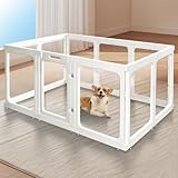 Ligefoy Acrylic dog pen,clear dog play pen for Puppy Cat Rabbit Ferret Transparent Easy Assemble Whelping Crate Kennel Cage Enclosure Sturdy & Easy Cleaning Suitable for small pets(23.6“ Height, 10PS)