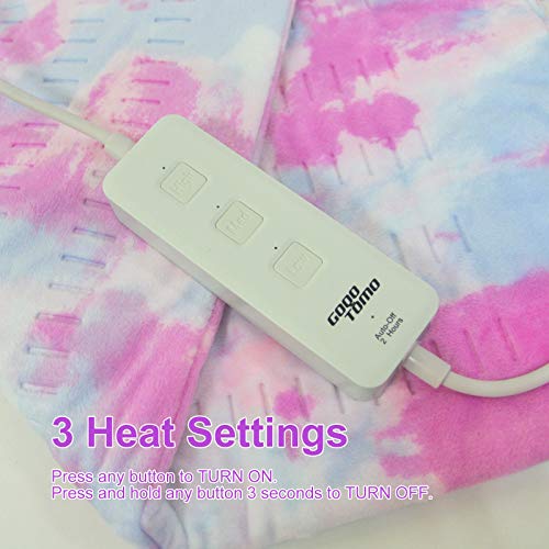 Image of GOQOTOMO Heating Pad Fast-Heating Technology for Back /Waist /Abdomen /Sh-oulder /Neck Pain and Cramps Relief - Moist and Dry Heat Therapy with Auto-Off Hot Heated Pad by-Colorful