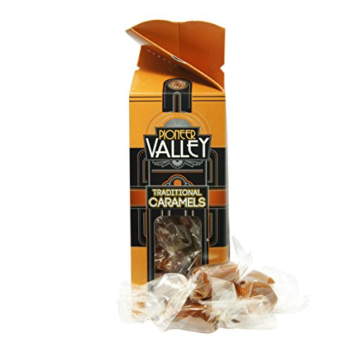 Traditional Caramels 8oz Box by Pioneer Valley (Soft, Premium Quality, Artisanal Caramels)