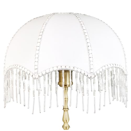 KYEQATY Abat-Jour Vintage Franges Pompons Festons - Remplacement Lampes Table Lampadaires E27