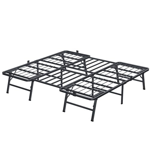 VIPSHOW 18 Inch King Metal Folding Bed Frame Tool-Free Assembly Platform