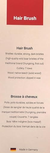 Miniatura 5 de AlkalineDietGuy Cepillo de pelo de cerdas naturales Chungking  Fabricado en Alemania, cepillos de pelo para mujeres y hombres, el mejor cepillo