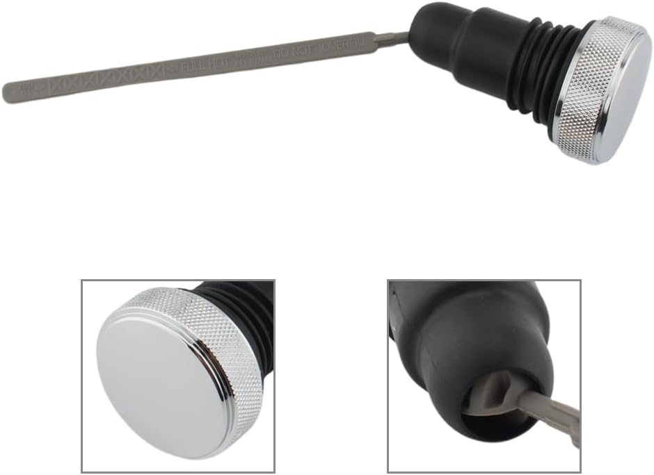 Cnthan7 1 Pc HL-JYC-654-Y Dipsticks and Tubes Oil Dipstick Plug Aluminum Alloy & s Chrome For Harley-DAVIDSON Dyna Fat Bob (EFI) - FXDF 2008-2017