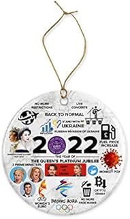 2022 Christmas Ornament - 2022 Christmas Decoration - 2022 Keepsake Bauble - Xmas Tree - Jubilee - 2022 Events and Happenings, MDF