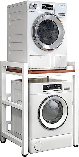 Soporte Para Secadora, Estante De Almacenamiento Sobre La Unidad De Almacenamiento De La Lavadora, Kit De Apilamiento Portátil Ajustable En Altura Para Lavadora De Carga Frontal Y Secadora, Capacidad Soporte Para Secadora, Estante De Almacenamiento Sobre La Unidad De Almacenamiento De La Lavadora, Kit De Apilamiento Portátil Ajustable En Altura Para Lavadora De Carga Frontal Y Secadora, Capacidad