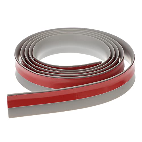 Housoutil Flexible Trim for Flooring Temporary Carpet Transition Strip (self-adhesive Pvc Black 6.56)