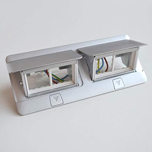 Legrand 054013 Bloc escamotable pop-up 2x4 modules aluminium mat - 2