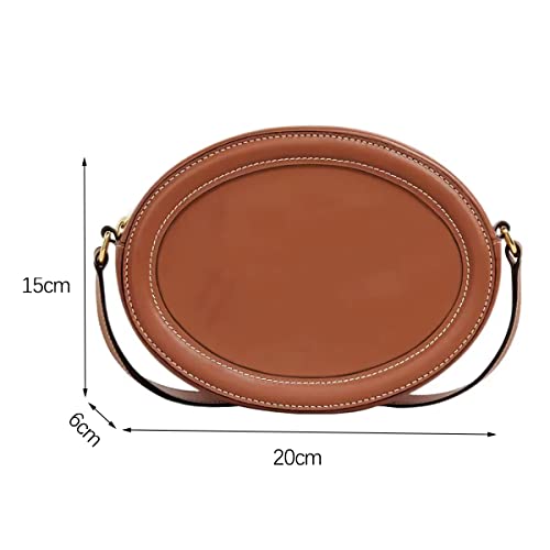 Leather Designer Female Crossbody Bags and Chain Handbags,Women's Purses Quilted Shoulder Round Satchel Bags2