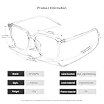 Blue Light Blocking Glasses for Women Men,Fashion Square Blue Blockers Glasses,Computer/TV/Phones/Gaming Glasses - Image 4