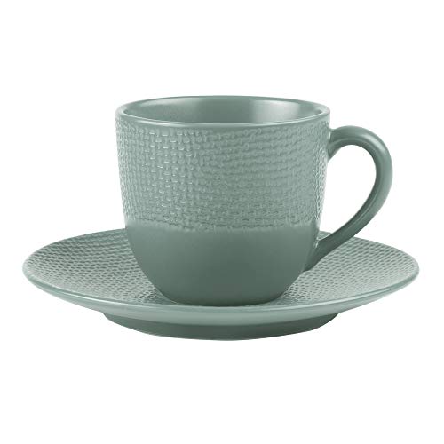 Table Passion - Tasse à café et sous-tasse Vésuvio bleu 12 cl (lot de 6)