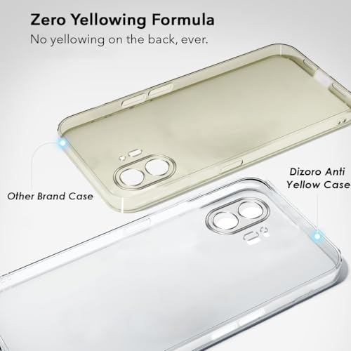 Image of DIZORO Compatible with Nothing Phone 2 Back Cover Case Clear,[ Anti Yellow ][Military Grade Protection] Hard PC Back Cover Transparent