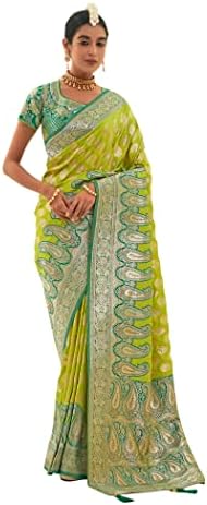 Elina fashion Sarees for Women Banarasi Art Silk Woven Saree || I...