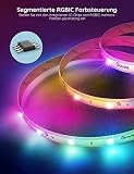 Govee Taśma LED Smart RGBIC, 10 m, łańcuch świetlny LED, współpracuje z Alexa i Google Assistant, sterowanie segmentami DIY, sterowanie za pomocą aplikacji, synchronizacja muzyki, dekoracja na