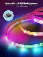 Govee LED Strip 5m, Smart RGBIC LED Streifen, Lichterkette LED Leiste Funktioniert mit Alexa & Google Assistant, DIY Segmentsteuerung, App-Steuerung, Musik Sync, Deko für Party, Zuhause, Schlafzimmer – Ansicht 7
