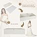 LAARIA Wedding Dress Preservation Storage Box: Bridal Gown Storage Bin with 30Pcs Acid Free Tissue Paper - Beige Preservation Box Underbed Storage Container