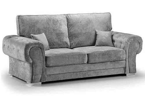 Image of Verona Sofa Highback | 3 Seater 2 Seater Corner Sofa Fullback | Grey Fabric Sofa Set | Warranty Included (3 Seater)