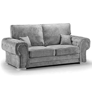 Verona Sofa Highback | 3 Seater 2 Seater Corner Sofa Fullback | Grey Fabric Sofa Set | Warranty Included (3 Seater)