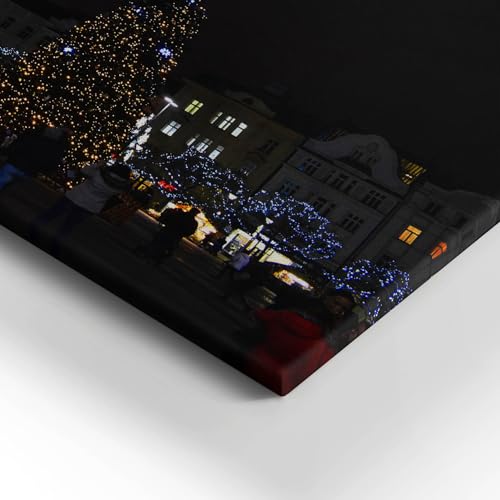 Image sur Toile Marché de Noël Souvenir d'Hiver Nostalgique