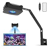 Lominie LED Aquarium Light Saltwater Aquarium Lamp 30W Full Spectrum with Remote Dimmable Nano Coral Reef Light for Fish Tank with Bracket