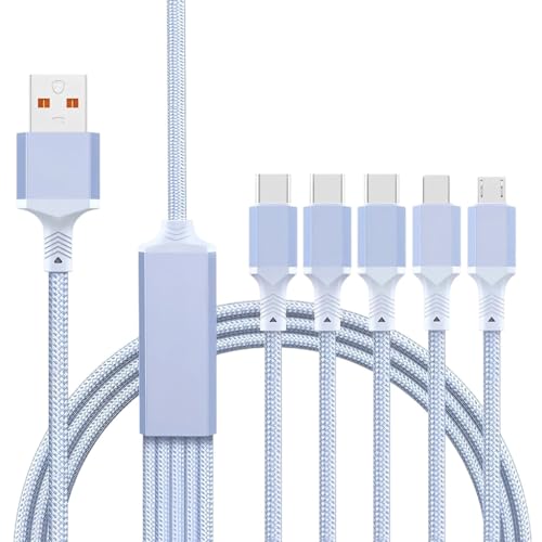 Image of Verilux PD 100W Type C Cable Fast Charging 3.9FT, 480Mbps Data Transmission C Type Charger Cable with Three C Connectors, USB to Lighting, USB to Micro A for iPhone 17 /16 /15 Galaxy S26 /S25 /S24