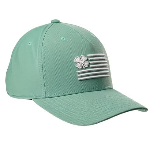 Black Clover Clover Nation 18 Adjustable Jade Hat With White Clover Usa Flag Hat #TOP2