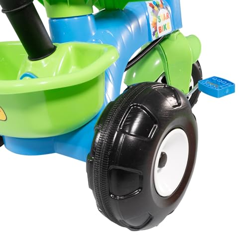 LEMODO Dreirad für Kinder ab 2 Jahren | Kinderdreirad mit 2 großen Ablagekörben | Multicolour Kinder Trike | Baby Dreirad mit Hupe und Schiebestange | Kinderspielzeug mit Breiten Reifen – Bild 5