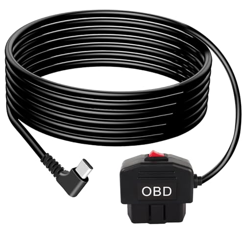 Cable de carga de cable duro OBD a Tipo C para alimentación y monitorización de coche