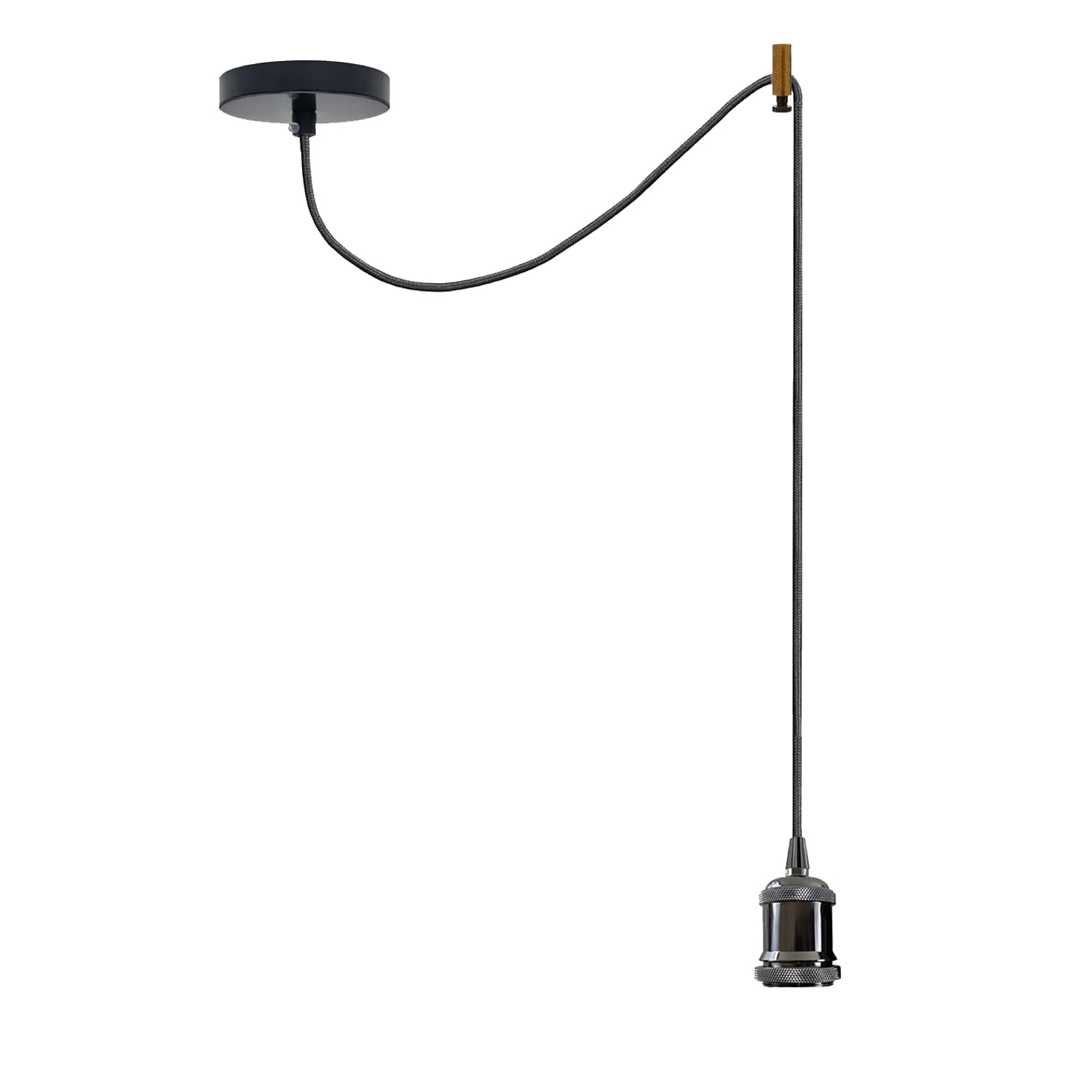 LEDSone Vintage Industrial Spider Pendant Light – 195cm Adjustable 3-Core Black Cable, E27 Lamp Holder Chandelier for Kitchen, Bar, Loft, Living Room