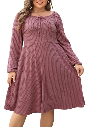 Nemidor Women's Plus Size Casual Swing Dress with Pocket