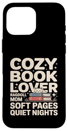 Cozy Book Lover Ragdoll Mom �\�t�g�y�[�W �Â��Ȗ� �X�}�z�P�[�X iPhone 16 Pro Max �p