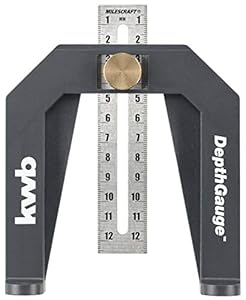 kwb Tiefenmesser/Tiefenlehre für Oberfräsen und Tischkreissägen